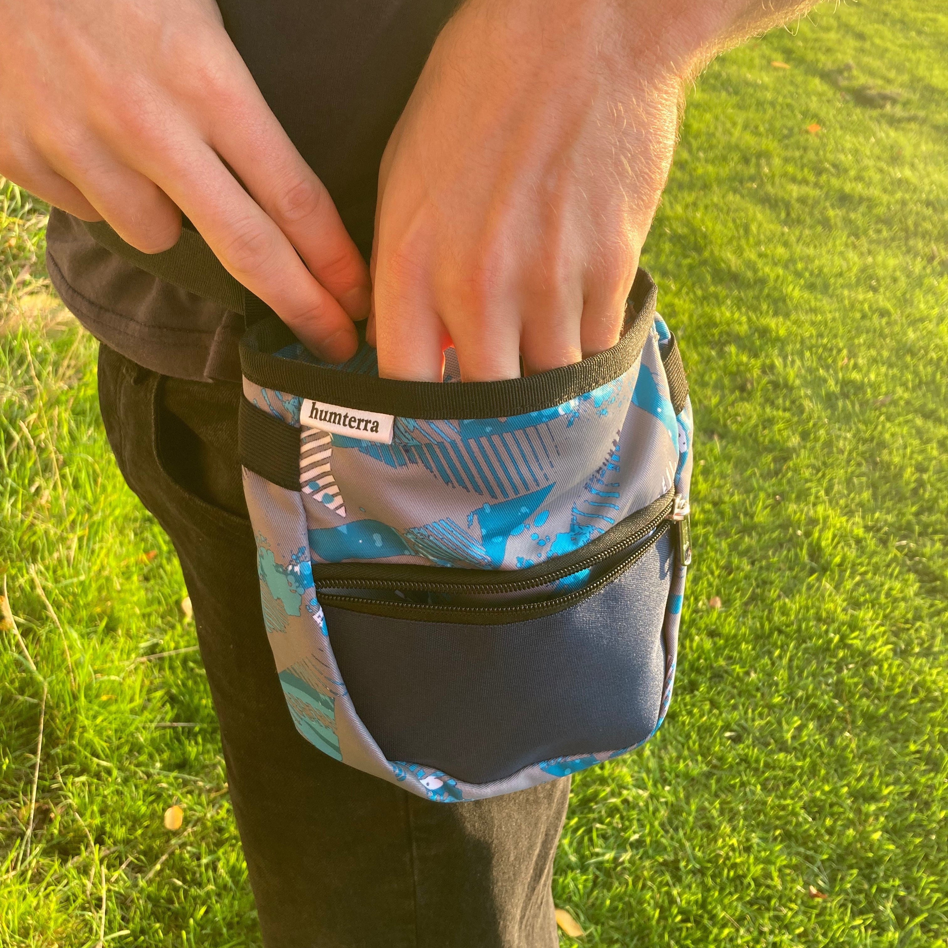 zippered chalk bag outside
